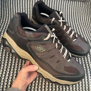 Skechers Brown and Black Athletic Shoes